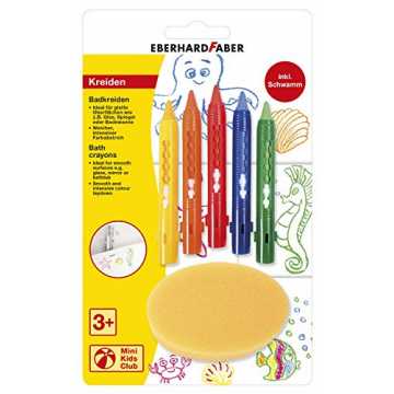 aber 524105 Badkreide zum Malen auf Fliesen und Spiegeln, 5er Set mit Schwamm... nachhaltig
