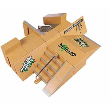 Greenheimbare Startblöcke, eine Vielzahl von Ursprung können frei kom..  Skate Park Kit Ramp Parts for Tech Deck, Fingerboard Mini Finger Skateboard, Fingerboards Ultimate Parks (... nachhaltig