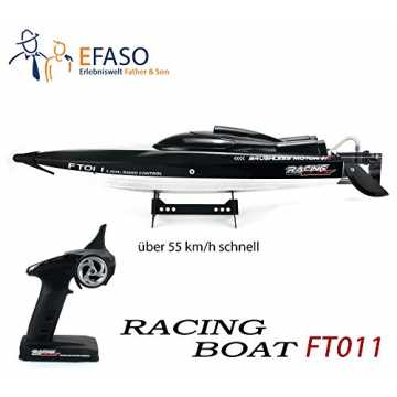 Greenheimt bis 55 km/h. Wendig, wasserdicht und extrem agil.Wassergek.. 1 - RC Brushless Racing Boot Feilun - 2.4 GHz 4-Kanal Rennboot mit 65 cm Rump... nachhaltig