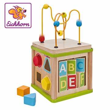 00003713 - Kleines Spiele-Center 15,5x15,5x29,5cm mit Motorikschleife, Drehsp... nachhaltig