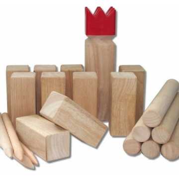 Greenheimze Familie:  ingerspiel Kubb - Erik DER ROTE aus Birkenholz mit großen Figuren!!! NEU & OVP nachhaltig