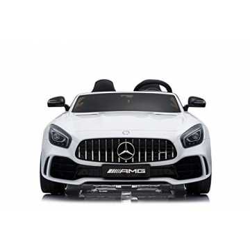 Greenheimnals!  Wahlweise kann Ihr Kind selbst mit Lenkrad bzw. Gaspe.. zeug - Elektro Auto "Mercedes GT R Doppelsitzer" - lizenziert - 12V10AH, 2 Motoren- 2,4Ghz Fernsteuerung, M... nachhaltig