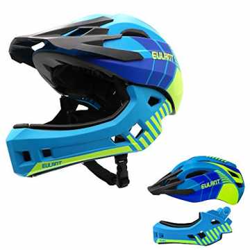 Greenheimion Integralhelm mit Kinnschutz für Kinder, Schutzhelm für J.. ualisierter Fullface-Helm für Kinder, Kinderhelm mit Kinnschutz, Fahrradhelm für Mädchen und Jungen im Alte... nachhaltig