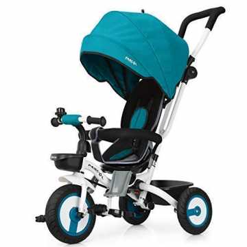 n 1 Dreirad Klappbar Kinderwagen Tricycle für Kinder ab 6 Monate bis 5 Jahren, Kinderdreirad mit Abnehmbare... nachhaltig