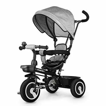 Greenheimvative Design Konzept auf den ersten Platz und fördert immer.. irad 6 in 1 Kinderdreirad Kinder Fahrrad Baby Kleinkinder mit Lenkbarer Schubstange, mit FlüSterleise Gummi... nachhaltig