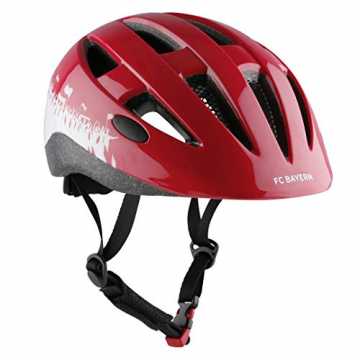 München FCB Helm | Kinder-Fahrradhelm | rot | Größe M | 53-58 cm nachhaltig
