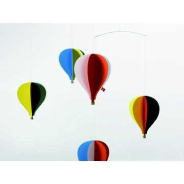 Flensted Mobiles Balloon 5 Mobile, Stahl, Mehrfarbig, 53x62 cm