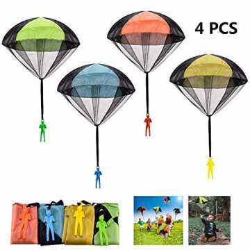 Greenheimllschirmspielzeug mit 4 Armeemännern. Spielzeug Länge: 56 cm.. lschirm Spielzeug Kinder, 4 Stück Fallschirmspringer Hand werfen Fallschirm O... nachhaltig