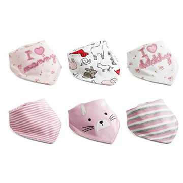 Dreieckstuch Lätzchen Mädchen Spucktuch Baumwolle Halstücher mit süßen Motive... nachhaltig