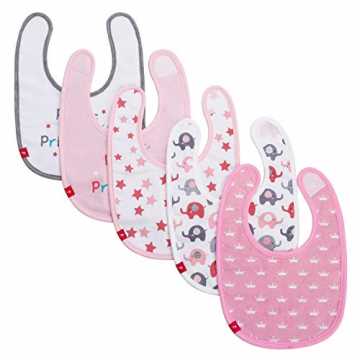 GreenheimIhr Baby!  Wir sind engagiert mit der besten und qualitative.. hen Set 5er Mädchen Spucktuch Klettverschluss Baumwolle Doppellagig Saugfähig... nachhaltig