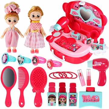  Genie Make-up Rollenspiel-Set Rollenspiel-Spielzeug für Mädchen, Kleinkinder, Kinder, Puppen, Schminke mit... nachhaltig