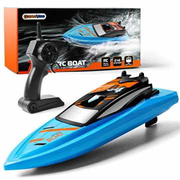 Greenheimr stellen,Schalten Sie dann die Fernbedienung zum Koppeln ei.. Ferngesteuertes Boot RC Boot 2,4GHz mit 2 Motoren Schnelle Geschwindigkeit Ju... nachhaltig