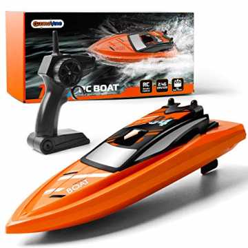 Greenheimr stellen,Schalten Sie dann die Fernbedienung zum Koppeln ei.. Ferngesteuertes Boot RC Boot 2,4GHz mit 2 Motoren Schnelle Geschwindigkeit Ju... nachhaltig