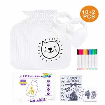 Greenheimen Service für Ihr Baby! Es inspiriert die Kreativität Ihres.. hen zum Bemalen,GogoTool 10 Stück Wasserdicht Lätzchen mit 2 Dreieck Schal,14... nachhaltig