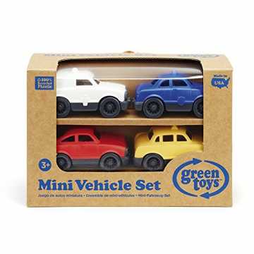 GreenheimFarben, Designs und extreme BelastbarkeitKartonverpackung be..  Mini Autos 4er-Set Spielzeugauto Kleinkindspielzeug nachhaltig
