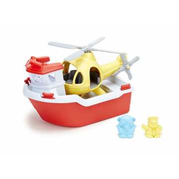 GreenheimstoffKann im Geschirrspüler gereinigt werdenumweltfreundlich..  RBH1-1155 Rettungsboot mit Hubschrauber Wasserspielzeug, Multi nachhaltig