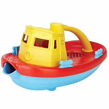 Greenheim  TUG01R-Y Dampfschiff Badewannenspielzeug nachhaltig