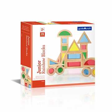 Greenheim das Licht durch die Bausteine erstrahlt. Schöne Häuser und ..  JR Regenbogen Lichtspiel Blöcke Set aus Holz (20 Stk.) nachhaltig