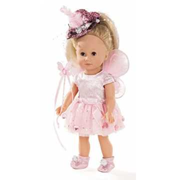 27 Just Like me - Paula die Fee Puppe - 27 cm große Stehpuppe mit Langen blonden Haaren und braunen Schlafa... nachhaltig