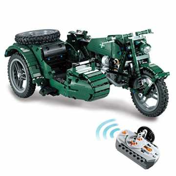 GreenheimHardware.RC Frequenz: 2.4G.Number: 629Pcs.RC Abstand: ?25m.R.. ile 2.4GHz RC Militärisches Motorrad Bausteine Konstruktionsspielzeug Kompatibel mit Lego Technic nachhaltig