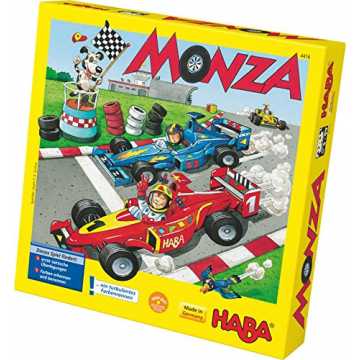 Greenheimiel rund um ein rasantes Autorennen: Sechs farbige Rennwagen.. - Monza, Würfelspiel und Gesellschaftsspiel, mit turbulentem Autorennen für 2-6 Kinder ab 5 Jahren, zum Far... nachhaltig