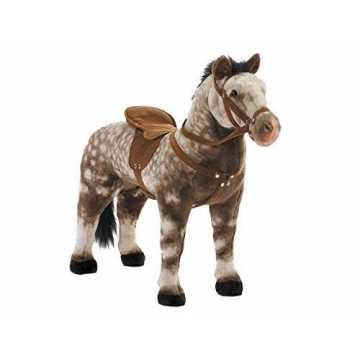 le 58416 - Rassepferd, Schaukelpferd Apfelschimmel mit Sound, stehend (4-Fach Sound) nachhaltig