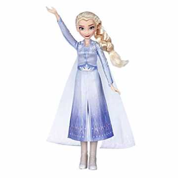 Disney Eiskönigin Singende Elsa Puppe mit Musik in blauem Kleid zu Disneys Die Eiskönigin 2, Spielzeug für Kinder ab ...