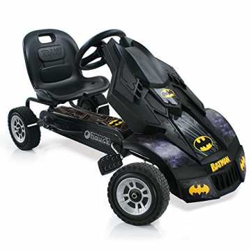 Hauck Batmobile Go-Kart für Kinder ab 4 Jahren, coole Superhelden Karosserie, Handbrems...