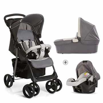 per SLX Trio Set 3 in 1 Kinderwagen bis 25 kg + Babyschale + Babywanne mit Matratze ab Geburt, Buggy mit Li... nachhaltig
