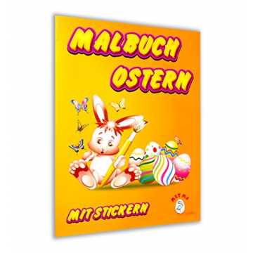 amp; Hoffmann * Oster-Malheft für Kinder | Malbuch mit 17 Seiten + 2 Seiten Oster-Sticker | Maße: ca. 15,5 x 20... nachhaltig