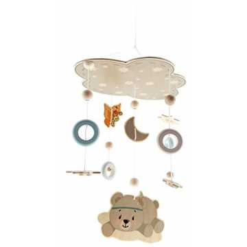 pielzeug 10273 - Mobile aus Holz, Bär nature, zum Aufhängen über dem Bett oder der Wickelkommode, ca. 32 x ... nachhaltig