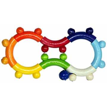 pielzeug 11011 - Motorik Rassel Acht aus Holz, ca. 17 x 9 x 1,5 cm nachhaltig