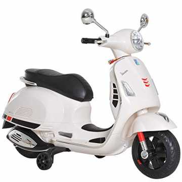 ktrisches Kindermotorrad Elektro Motorrad Kinderauto Spielzeug Vespa Weiß L102 x B50,5 x H75,5 cm nachhaltig