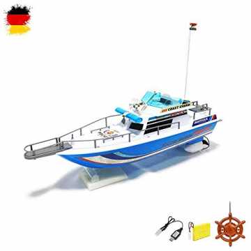 HSP Himoto RC ferngesteuertes Boot Polizei Schiff Küstenwache, Komplett-Set inkl. Akku ...
