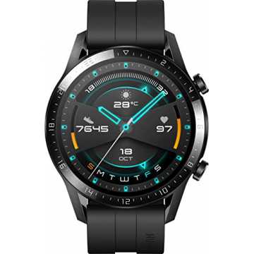 HUAWEI Watch GT 2 (46 mm) - mit Herzfrequenz-Messung, Musik Wiedergabe & Bluetooth Tele...