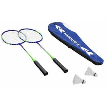 Greenheimbällen mit Korkkopf und einer TragetascheSchläger mit Alumin.. minton-Set Winner - 2 Badmnton-Schäger + 2 Kork-Federbälle - 76409 nachhaltig