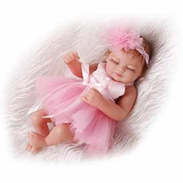 born Baby Doll Realistische Tiny 10" Full Body Lebensechtes Kleinkind Frühchen Silikon Neugeborene Puppen f... nachhaltig