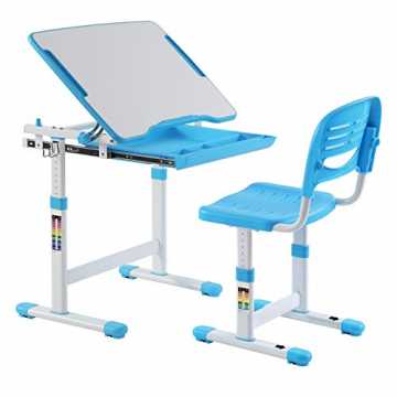 IDIMEX Kinderschreibtisch ALUMNO mit Stuhl und Schublade, Schreibtisch für Kinder und S...