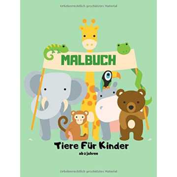 Greenheimestaltete Malbücher inkl. 6 Bunstifte-Sets bieten auf 24 Sei.. ere Für Kinder ab 2 jahren: Erste lustige Farbe tapfer und schöne Zootiere Malbuch Geschenk für Kleinkind J... nachhaltig
