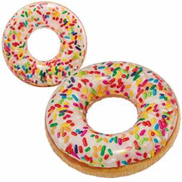 3 Luftmatratze Schwimmreifen aufblasbar "Sprinkle Donut" 114 cm nachhaltig