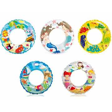 Greenheimweils gedruckt auf transparentem Vinylgeeignet für Kinder zw.. 2NP - Schwimmring, Durchmesser 61 cm, farblich sortiert nachhaltig