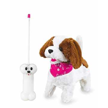 Jamara -Lucky RC Plüschhund 27MHz- Weiches Fell, bewegt die Schnauze und Kopf, wedelt m...