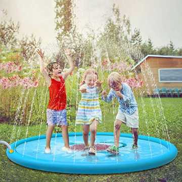Greenheim0cm Sprinkler mit Wasserfüllung für Kinder Babys 2 3 4 5 Jah.. Splash Pad 170cm Sprinkler Splash Matte Kinder Wasserspielzeug Splash spielma... nachhaltig