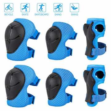 ieschoner Kinder, 6 Stück Kinder Knieschoner Set, Knieschützer Kinder Schutzausrüstung Set Ellenbogenschone... nachhaltig