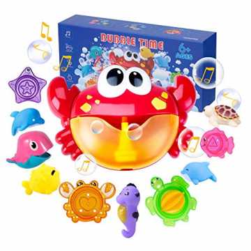 Joyjoz Badespielzeug Crab Bubble Badewannenspielzeug Kinder Stapelbecher Bubble Machine...