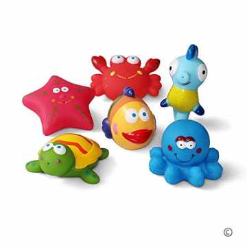 Greenheimr Baby? 【Sicheres Gummimaterial】 Das Spielzeugmaterial beste.. pielzeug(6PCS)Mit Kostenlos Badespielzeug Aufbewahrungstasche, Badetiere Bade... nachhaltig