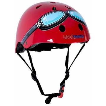 GreenheimSkooter, Skateboard, Inliner oder Rollschuh fahren.Verstellb.. Fahrrad Helm für Kinder / Fahrradhelm / Design Sport Helm für skates, roller, scooter, laufrad - Red Goggle... nachhaltig
