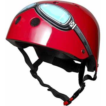GreenheimSkooter, Skateboard, Inliner oder Rollschuh fahren.Verstellb.. Fahrrad Helm für Kinder / Fahrradhelm / Design Sport Helm für skates, roller, scooter, laufrad - Red Goggle... nachhaltig