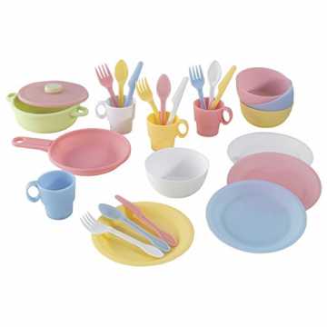 KidKraft 63027 27-teiliges Küchen-Spielset Spielzeug-Geschirrset, Pastellfarben KidKraft 63027 27-teiliges Küchen-Spielset Spielzeug-Geschirrset, Pastellfarben