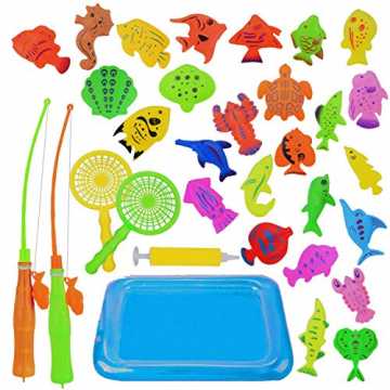 Greenheim aus hochwertigem Material für dauerhaften und praktischen G.. Magnete Angelspiel Wasserspiel Badewannenspielzeug Lernspiel für Kinder ab 3 ... nachhaltig